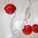 Set of 10L Cold White Led Decorative Lighs with White-Red Bells