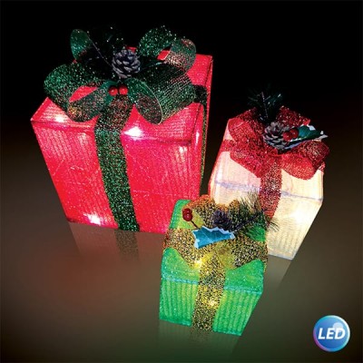Decorative LED Gifts Set of 3 pcs Warm White