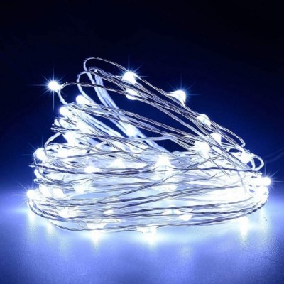 Copper LED Xmas Icicle 200L 5m Cool White IP44