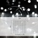 Φωτάκια Χαλκού 320LED Κουρτίνα 2x2m Ασημί Καλώδιο Ψυχρό Λευκό Φως