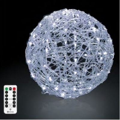 Φωτιζόμενη Μπάλα LED Διακοσμητική Φ50cm Μπαταρίας Λευκό Φως