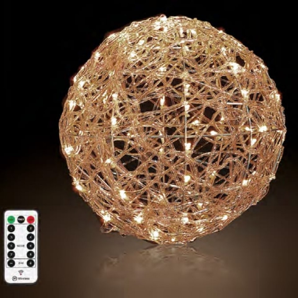 Φωτιζόμενη Μπάλα LED Διακοσμητική Φ50cm Μπαταρίας Θερμό Φως