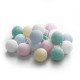 Διακοσμητικές Μπάλες Cotton Balls με LED Φωτάκια Μπαταρίας Candy