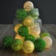 Διακοσμητικές Μπάλες Cotton Balls με LED Φωτάκια Μπαταρίας Πράσινες Forest