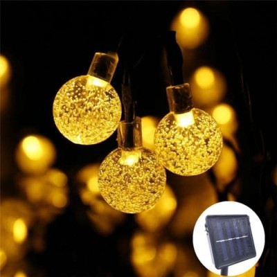 Χριστουγεννιάτικα Διακοσμητικά Φωτάκια LED Mini Globe Ηλιακό 4.50m Θερμό Φως