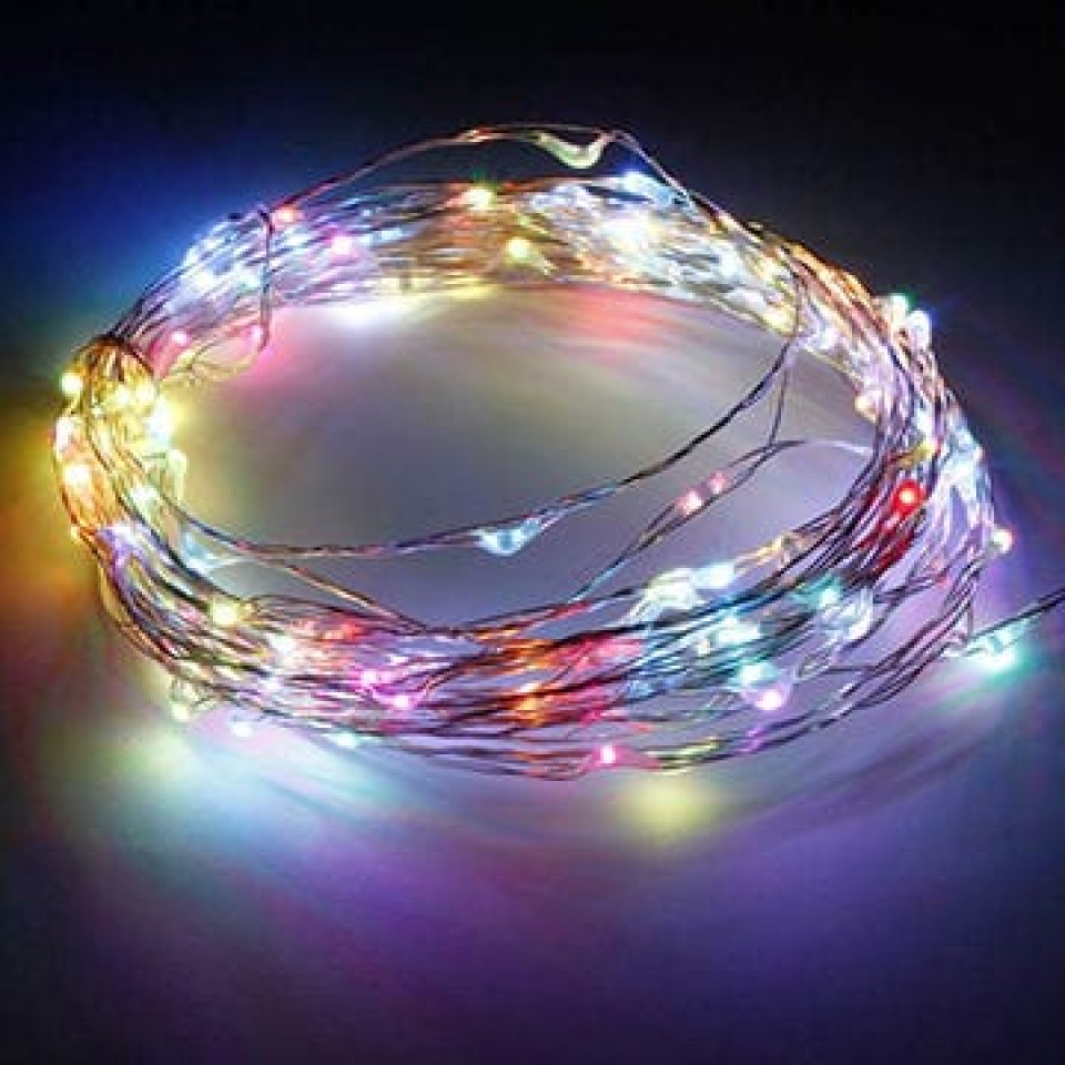 Copper String LED Lights 50L with Battery  5m