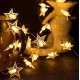 Copper String LED Lights Star 50L Warm White with Battery 5m