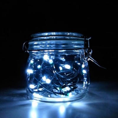 LED Expand Xmas Lights Green Wire Blue LED