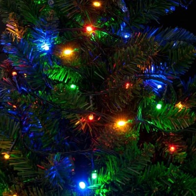 240 LED Expand Xmas Lights  Green Wire Multicolor LED