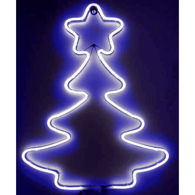 Xmas Tree with LED Tube Cool White Light