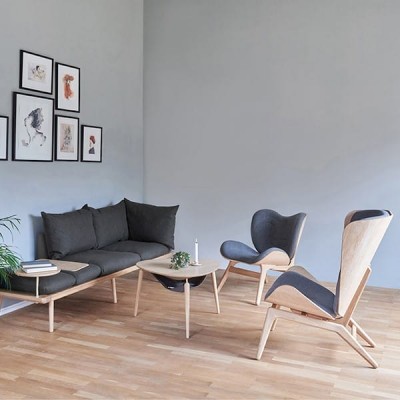 Round Table Oak for Lounge Around Sofa by UMAGE