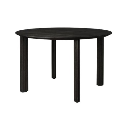 Dining Table Comfort Circle Black Oak by UMAGE