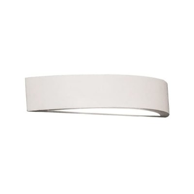 Modern Bent Wall Lamp with glass & plaster Gipsy Luk L W60cm