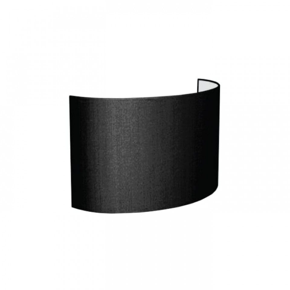 Wall Lamp for Hotel with Nickel Base and Fabric Modern Hemisphere Lampshade Black / White / Ivory