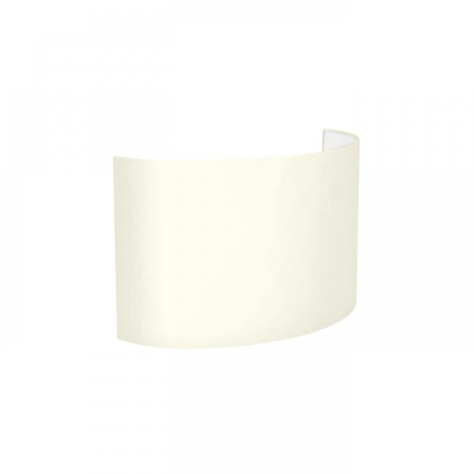 Απλίκα Τοίχου Λευκή Βάση με Υφασμάτινο Ορθογώνιο Καπέλο Λευκό / Ιβουάρ / Μαύρο και Επιπλέον Κινητό LED Φως