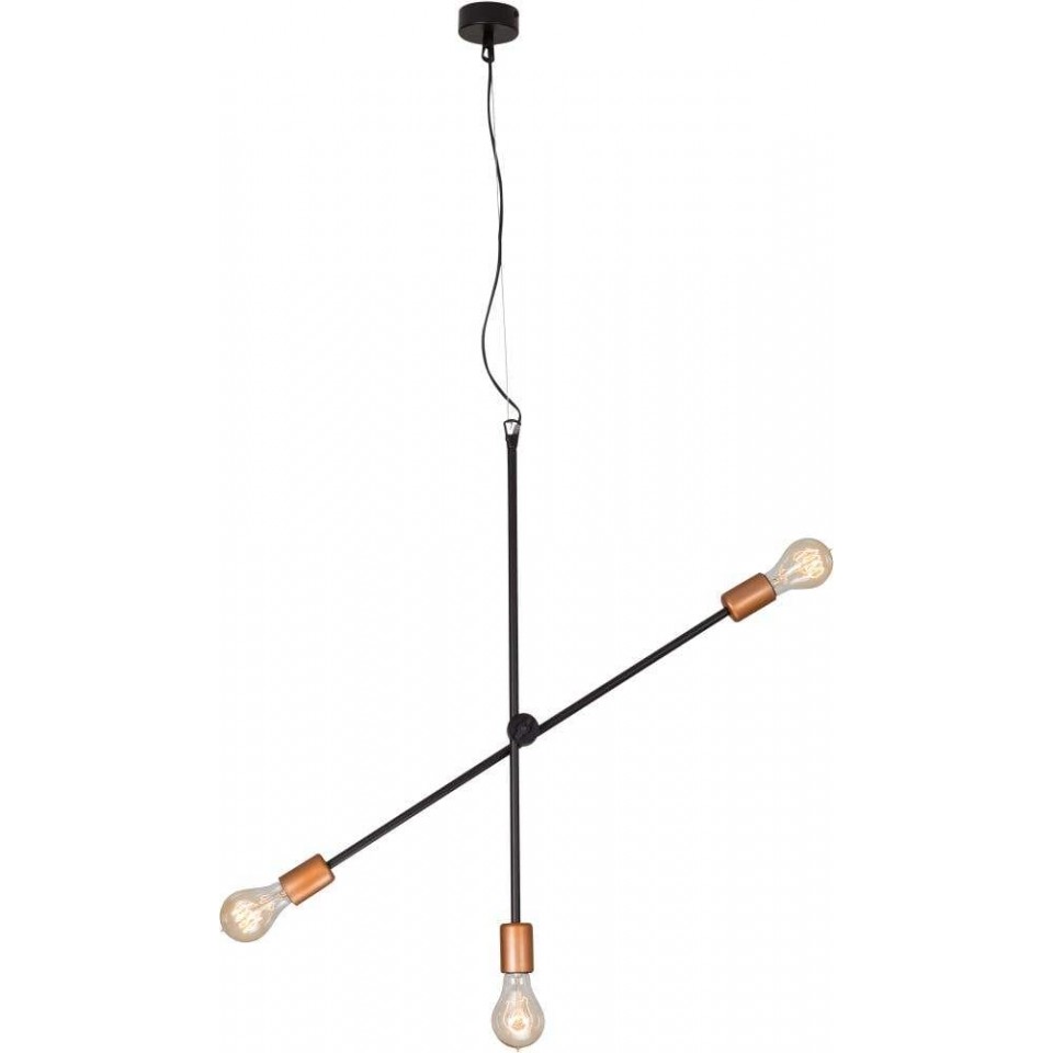 Pendant Lamp Sticks Black-Copper 3xE27