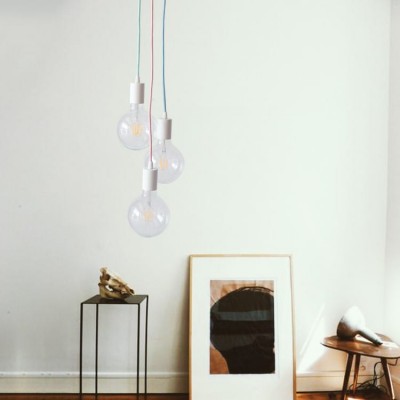 Kids Pendant Lamp with Fabric Cable 