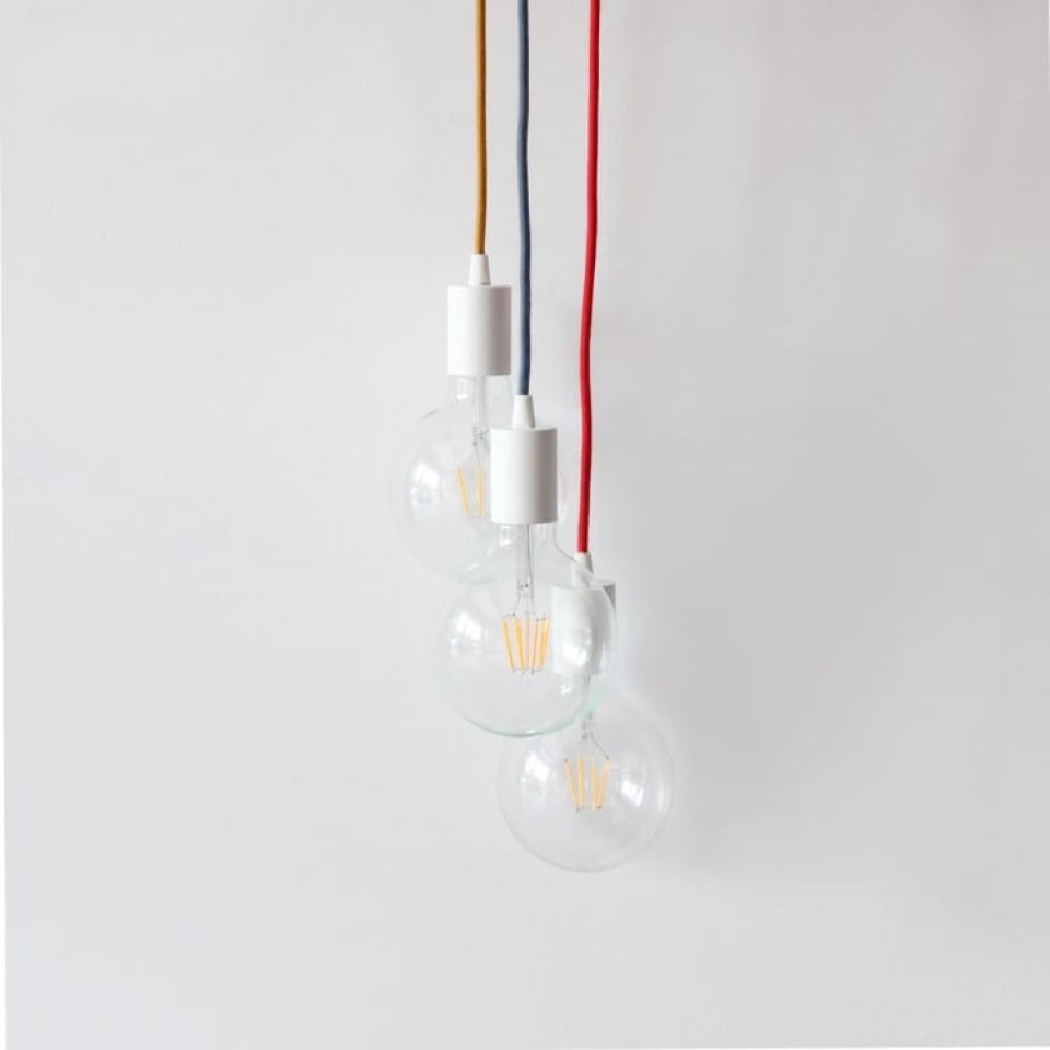 Kids Pendant Lamp with Fabric Cable