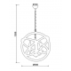 Pendant Light Ball with Rope 3XE14
