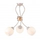 Classic Ceiling Lamp with White Metal and White Glass 3XE27