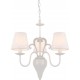 Classic Chandelier with White Fabric Lampshades 3xE14