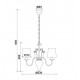 Classic Chandelier with White Fabric Lampshades 3xE14