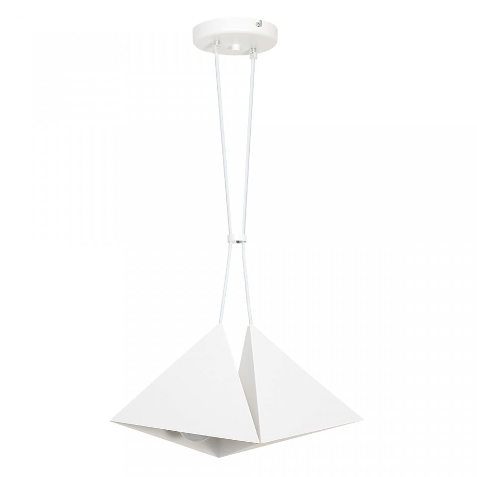 Metal Pendant Industrial Lamp Set (2xE27) White