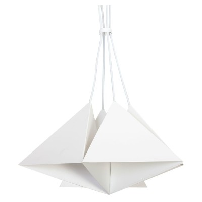 Metal Pendant Industrial Lamp Set (4xE27) White