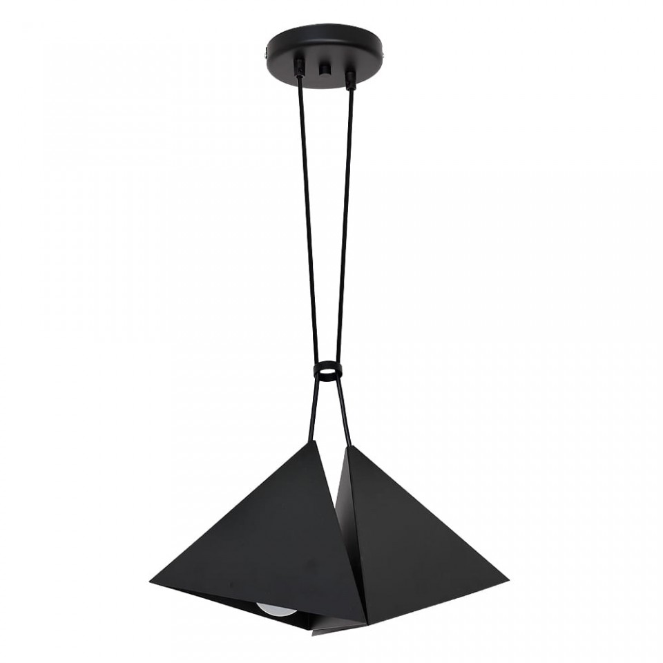 Metal Pendant Industrial Lamp Set (2xE27) Black