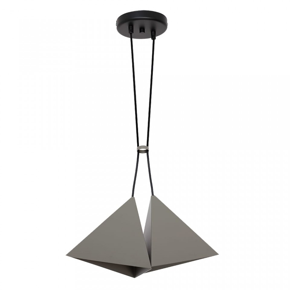 Metal Pendant Industrial Lamp Set (2xE27) Grey