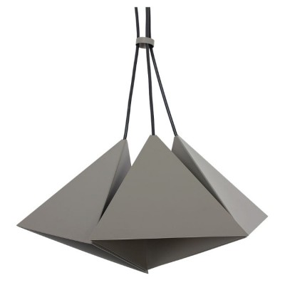 Metal Pendant Industrial Lamp Set (3xE27) Grey
