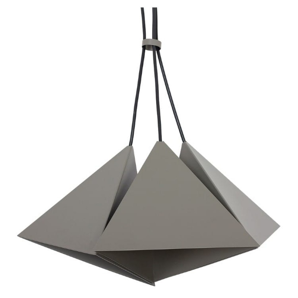 Metal Pendant Industrial Lamp Set (3xE27) Grey