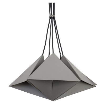 Metal Pendant Industrial Lamp Set (5xE27) Gray