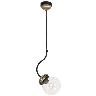 Hanging Lamp Natan with Glass Protection and Brass Base