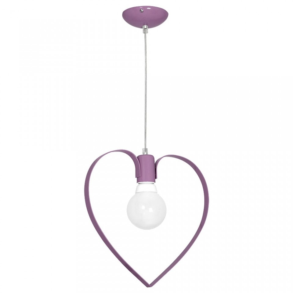Kids Pendant Lamp Purple AMORE Heart