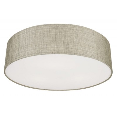 Modern Ceiling Lamp Turda Fabric Lampshade Silver