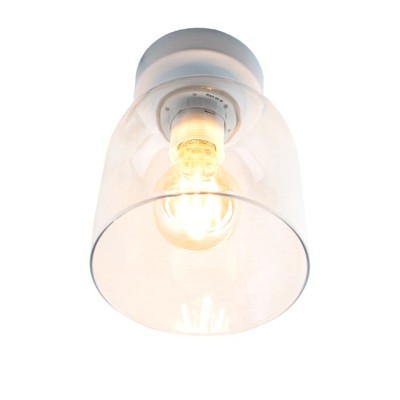 Metal Retro Ceiling Lamp Chris White with glass protection