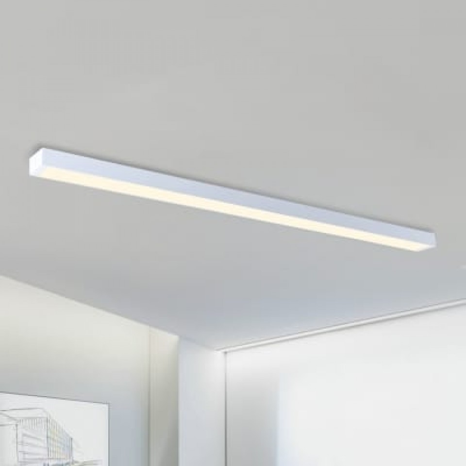 Εξωτερικό Γραμμικό Φωτιστικό Οροφής LED Paz 23W 56.8cm Λευκό/Μαύρο