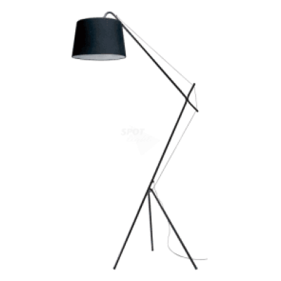 Alvin Floor Lamp Black with Lampshade 