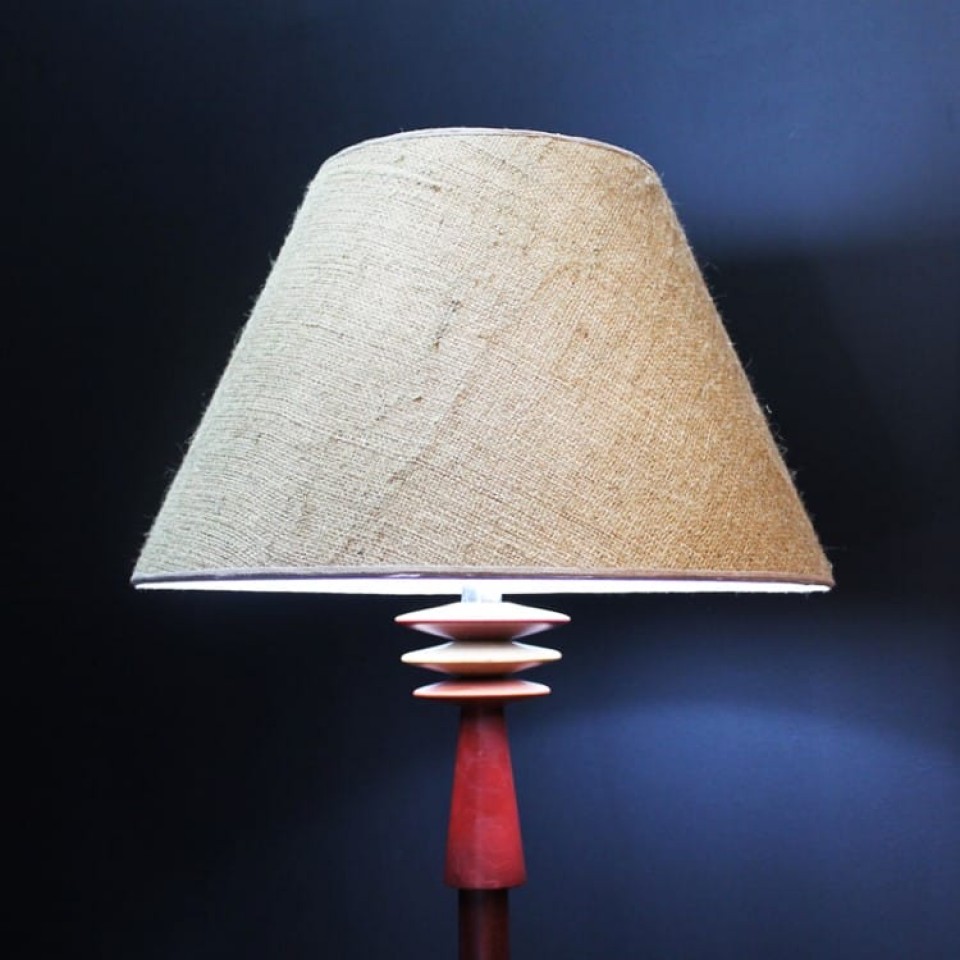 Handmade Lampshade 45cm Natural Linen Fabric