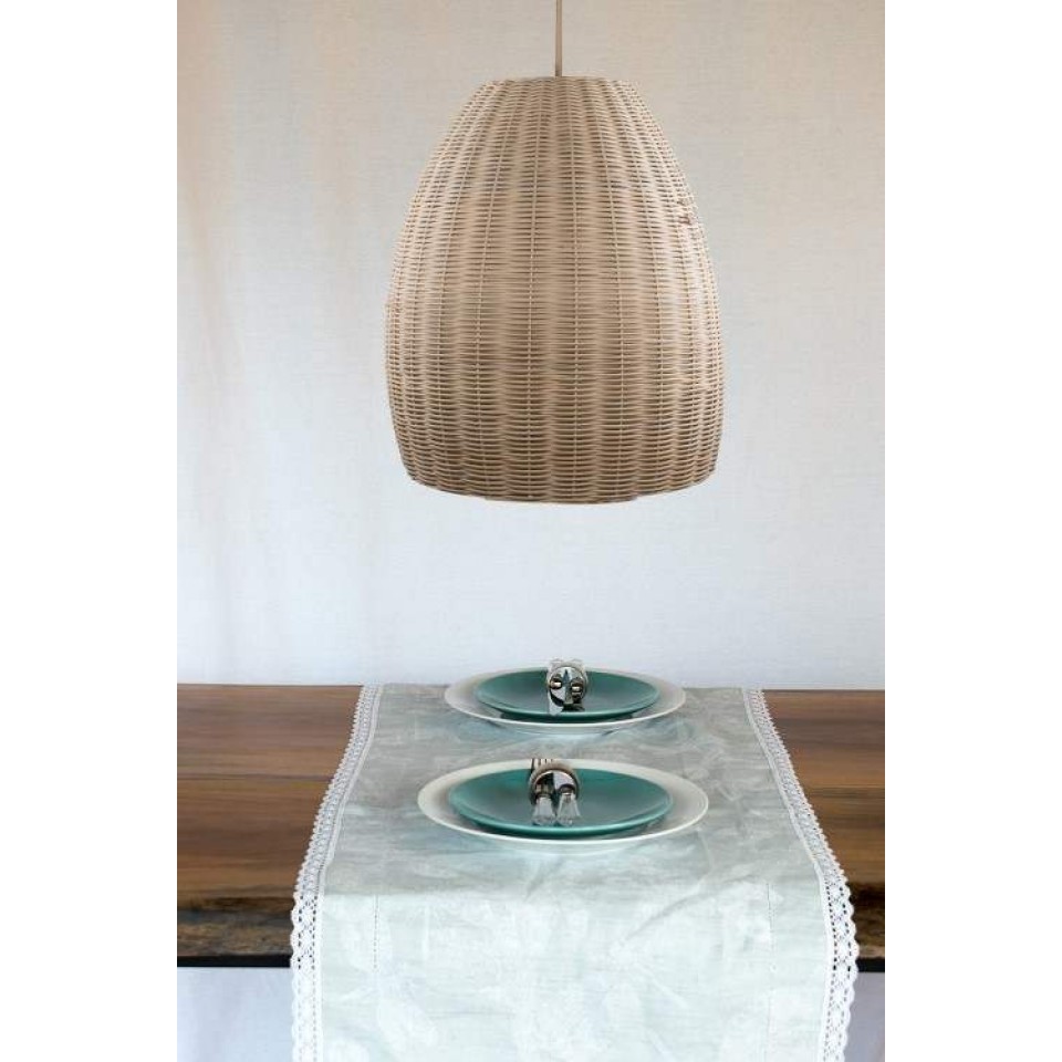 Handmade Xl Pendant Lamp Rattan ø60cm Natural Bamboo