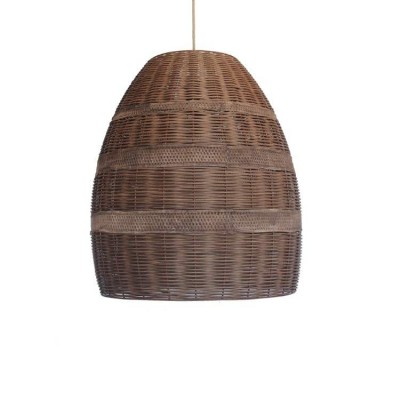 Handmade Xl Pendant Lamp Rattan Bamboo ø60cm Dark Brown