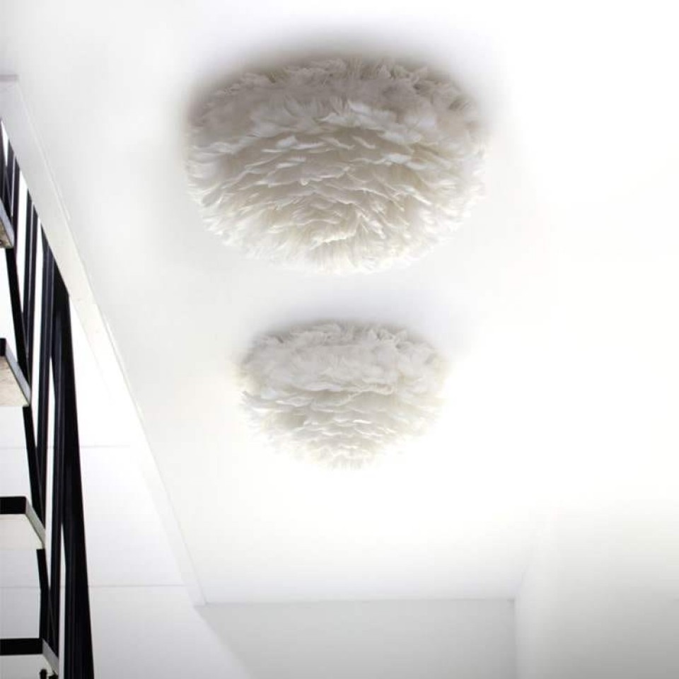 Φωτιστικό Οροφής ή Τοίχου με Πούπουλο EOS UP Medium Λευκό Φ40
