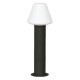 Floor Post Lamp with Plastic and Aluminum Mushroom H100cm IP44 Black / Silver