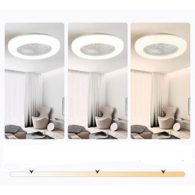 Ceiling Fan with Light Cierzo White LED 35W Dimmable