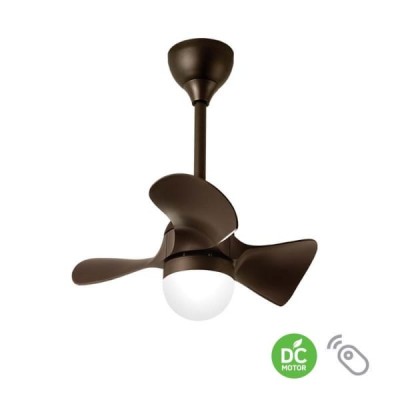 Ceiling Fan with Light Typhoon Brown LED 18W