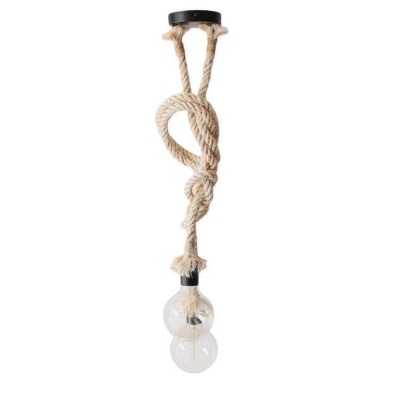 Handmade Pendant Lamp with Nautical Rope ø22mm