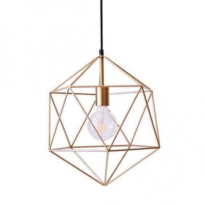 Polyhedron Handmade Pendant Light Gold Matte