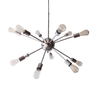 Sputnik Multi-Pendant Lamp Chrome with 12 bulbs