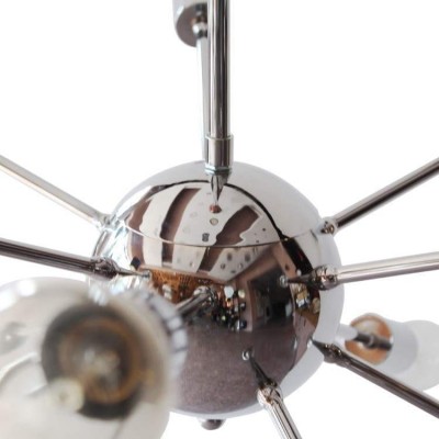 Sputnik Multi-Pendant Lamp Chrome with 12 bulbs